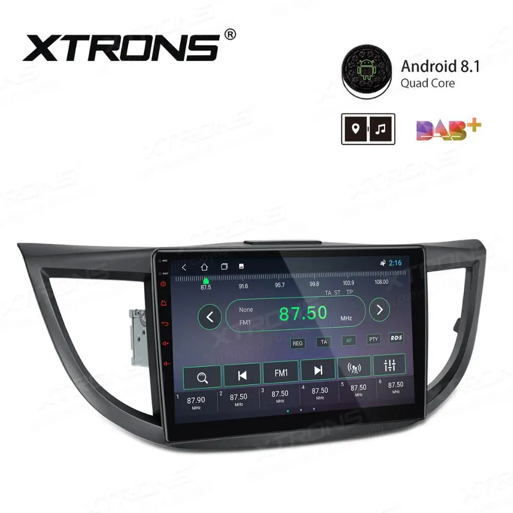 Clearance XTRONS 10.1" 1din Android 8.1 car Multimedia System stereo for Honda CR-V 2012 2013 2014 2015 2016 RCA GPS Navigation NO DVD 3