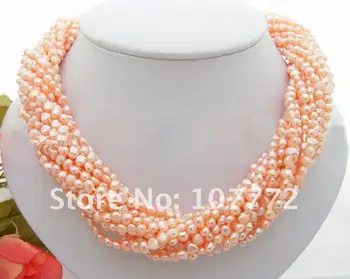 

10 strands Natural Pink Pearl Necklace