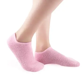 

1Pair Foot Skin Care Moisturizing Socks Plant Gel Silicone Heel Socks Cracked Dry Foot Skin Care Protectors Sock