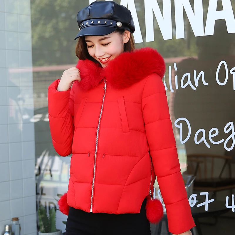 2019 New Arrival Winter Jacket Women Hooded Cotton Padded Short Female Coat Women Parka Solid Ladies Casaco Feminina Inverno