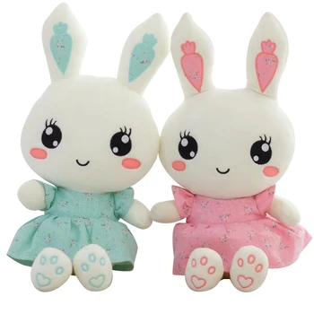 

2018 New Cute Wearing dress Rabbit plush toys bunny Stuffed dolls kids toys birthday gifts,clothes can be take off Baby gift
