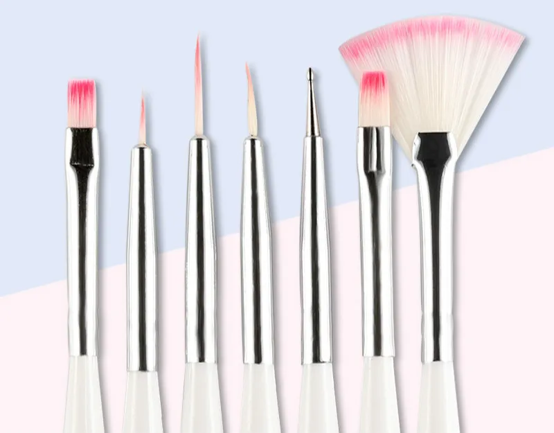 7 шт./компл. инструменты для ногтей нанесение пунктира кисточка для дизайна ногтей кисть гель щетки для полировки инструмент окраска гелем ручка