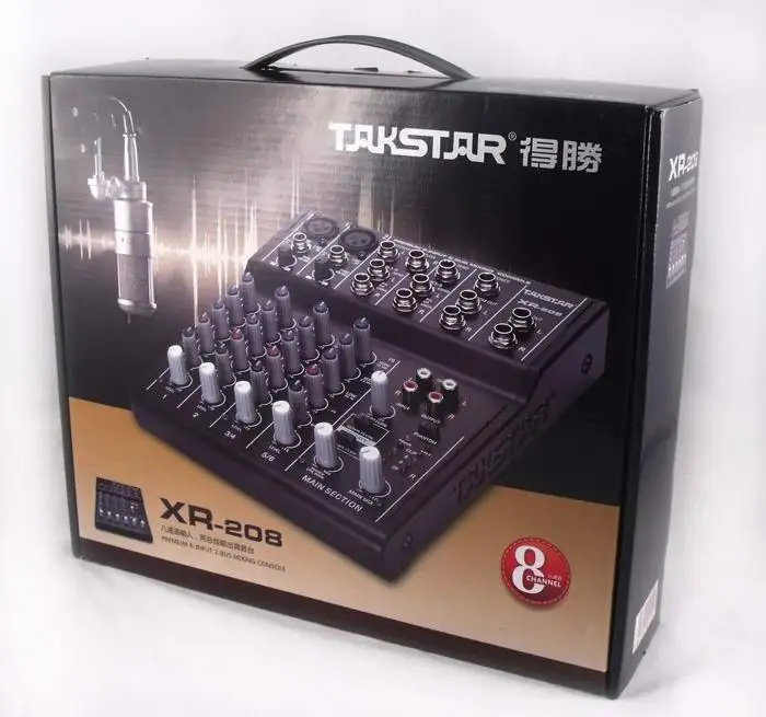 Takstar XR 208 микшерная консоль цифровой миксер Премиум 8 вход 2 шина используется для