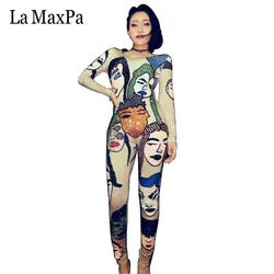 La maxpa 2017 пикантные женские костюм певица DJ DS комбинезон яркое ночной клуб спектакли одежда певица сценический костюм