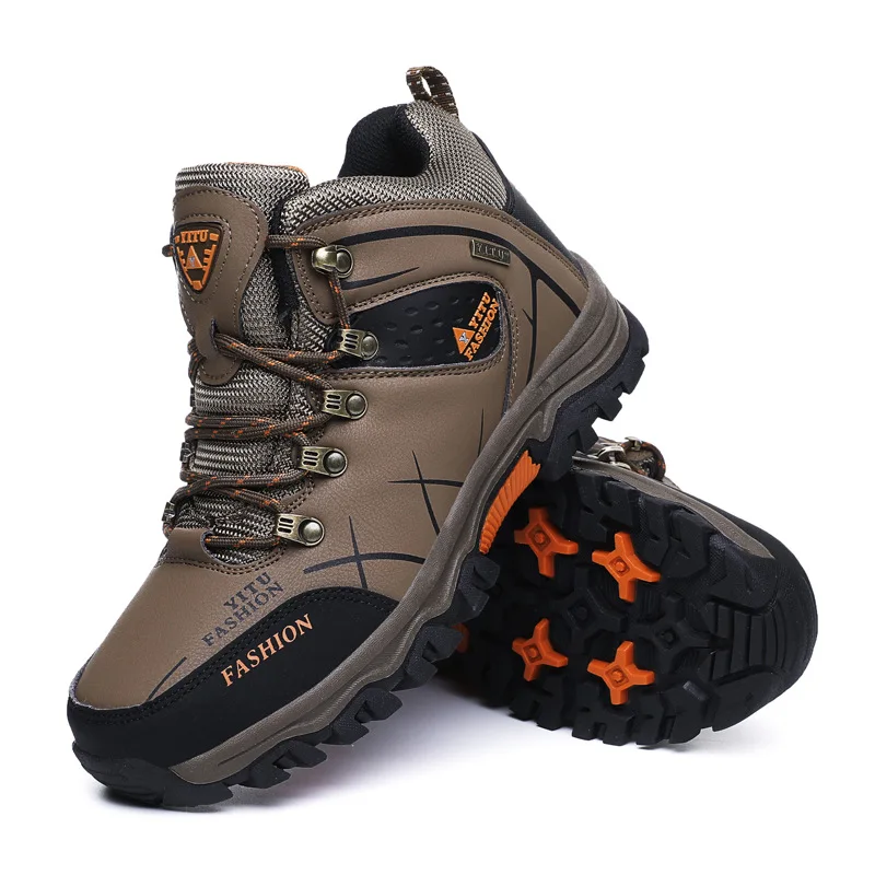 

New style flannel warm outdoor sports climbing cotton shoes, large-sized high-top snowshoes, men's shoes