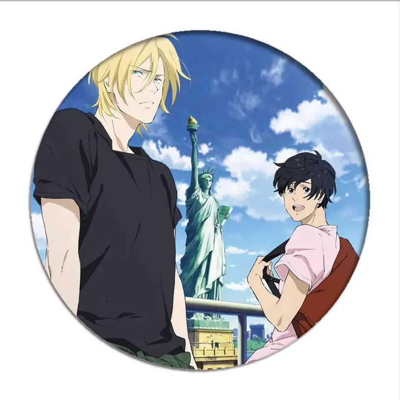 Манга Akimi Yoshida Банановая рыба Okumura Eiji значок косплея Ash брошь с рысью Pins Мультяшные
