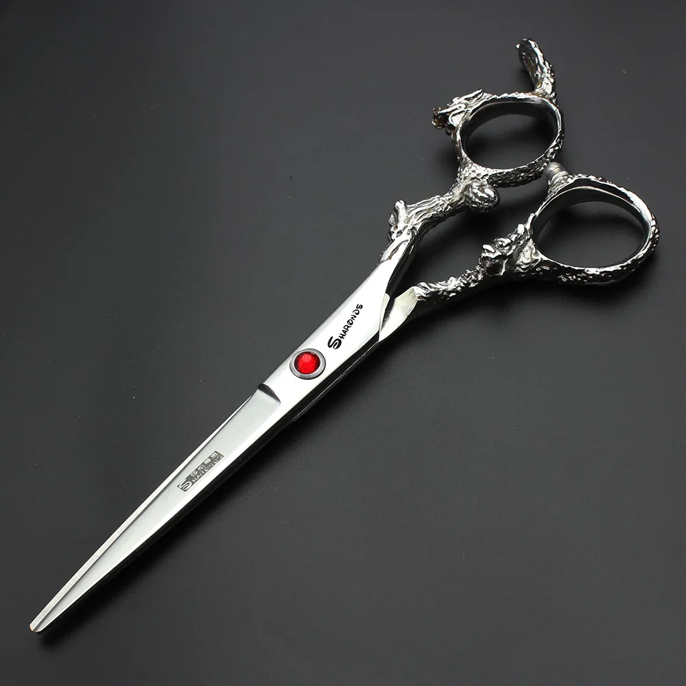 Silver 6 inch stylist special hairdressing modeling hair scissors tool