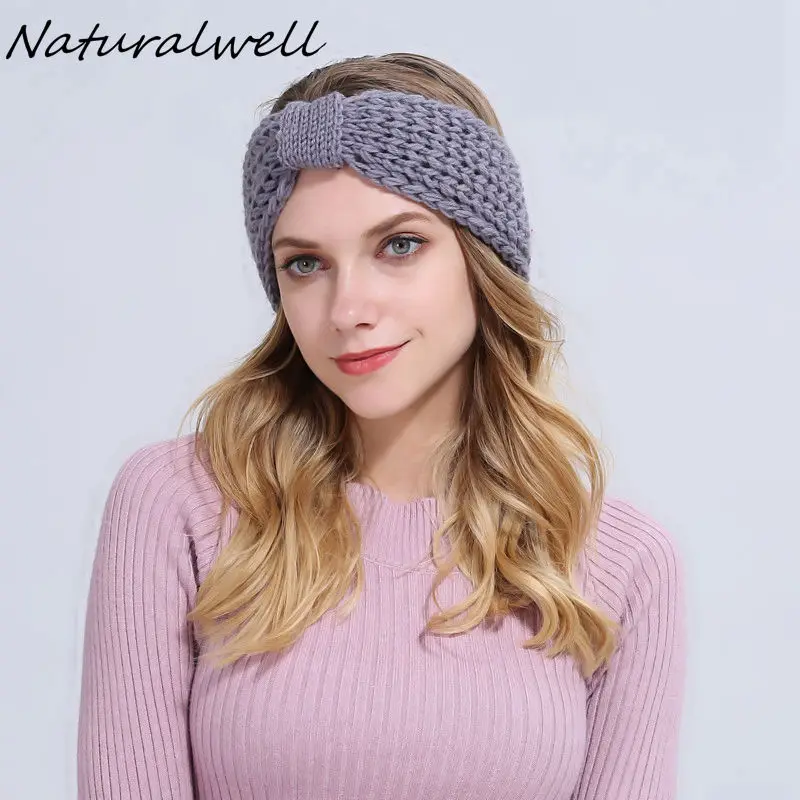 Naturalwell Knitted Headbands For Women Girls Ear Warmers Crochet Head