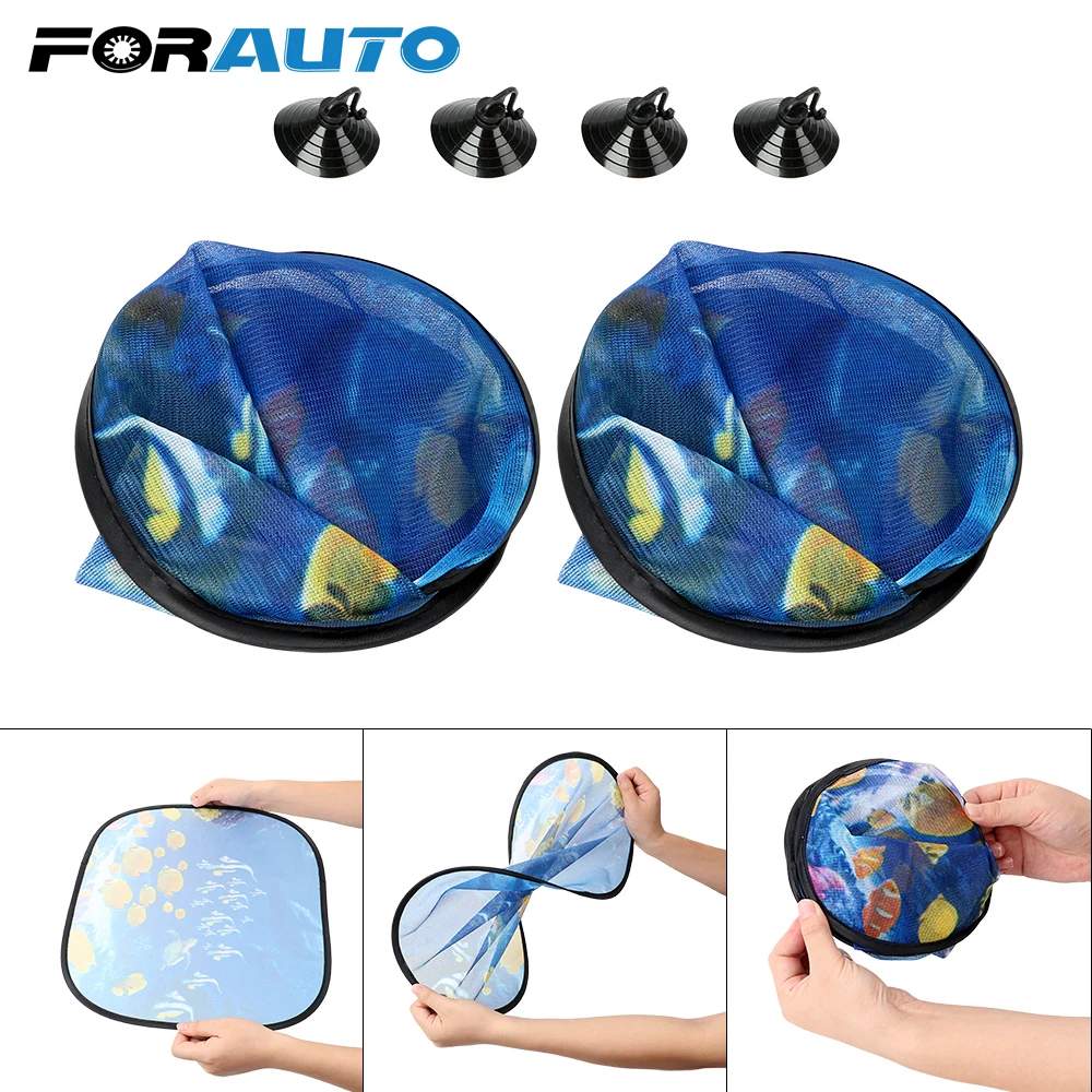 

2Pcs Car Curtain Car-styling Windshield Shade Side Window Screen Sunshades Exterior Accessories with Suction Windscreen Cover