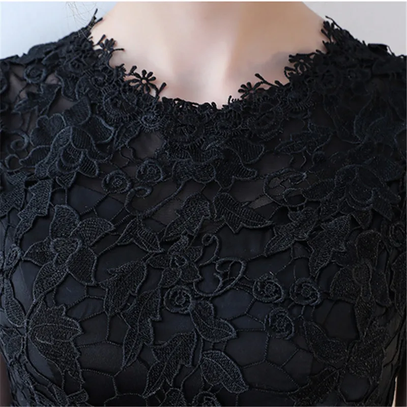 Это YiiYa Модные платья с круглым вырезом винтажное платье с аппликацией маленькое черное платье без рукавов LX397