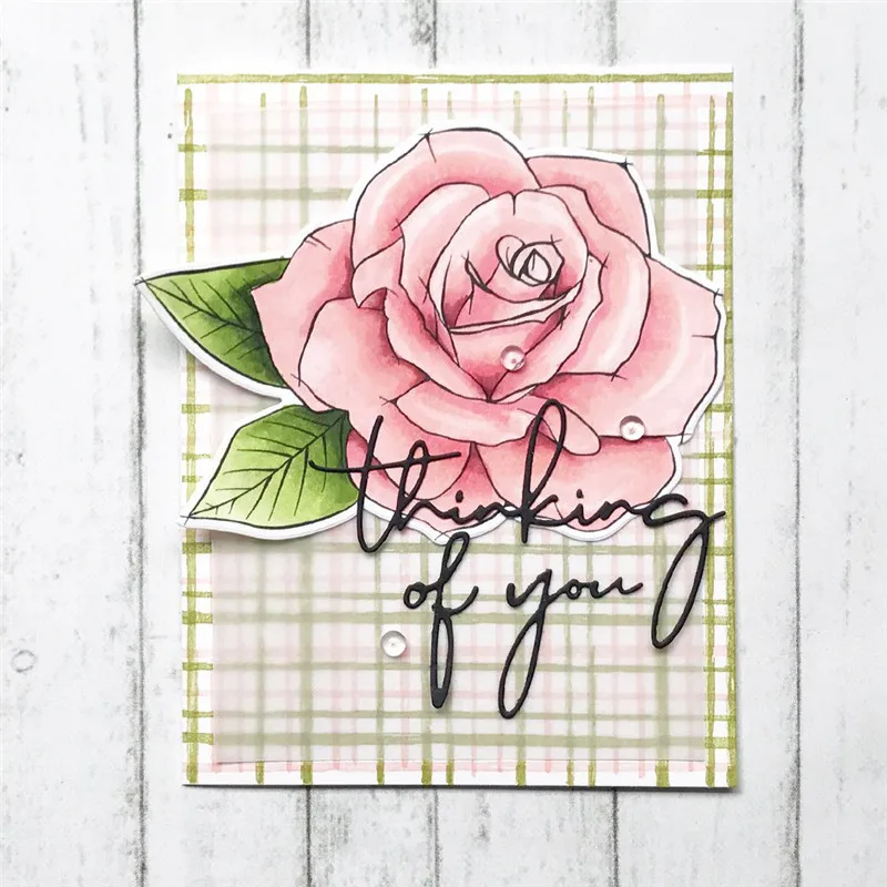 

Thinking of You Metal Cutting Dies Scrapbooking New Dies for 2019 Rose Craft Dies Card Making Album Embossing Stencil