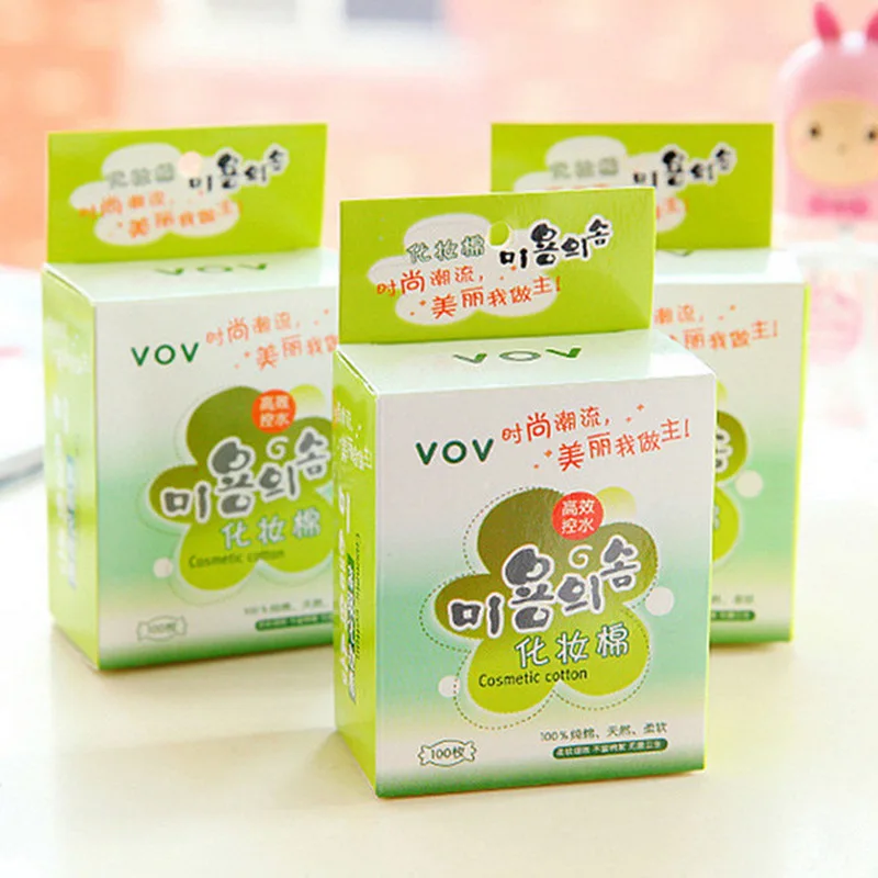 

100pcs/Box Natural Cotton Pads Women Makeup Cotton Wipes Remover Pad Facial Cleansing Paper Beauty Tool Wash Cotton Pads