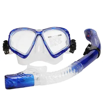 

Lightweight Snorkeling Diving Set Anti-mist Toughened Glass Equipment Anti-fog Full Dry Breathing Tube Underwater Goggles