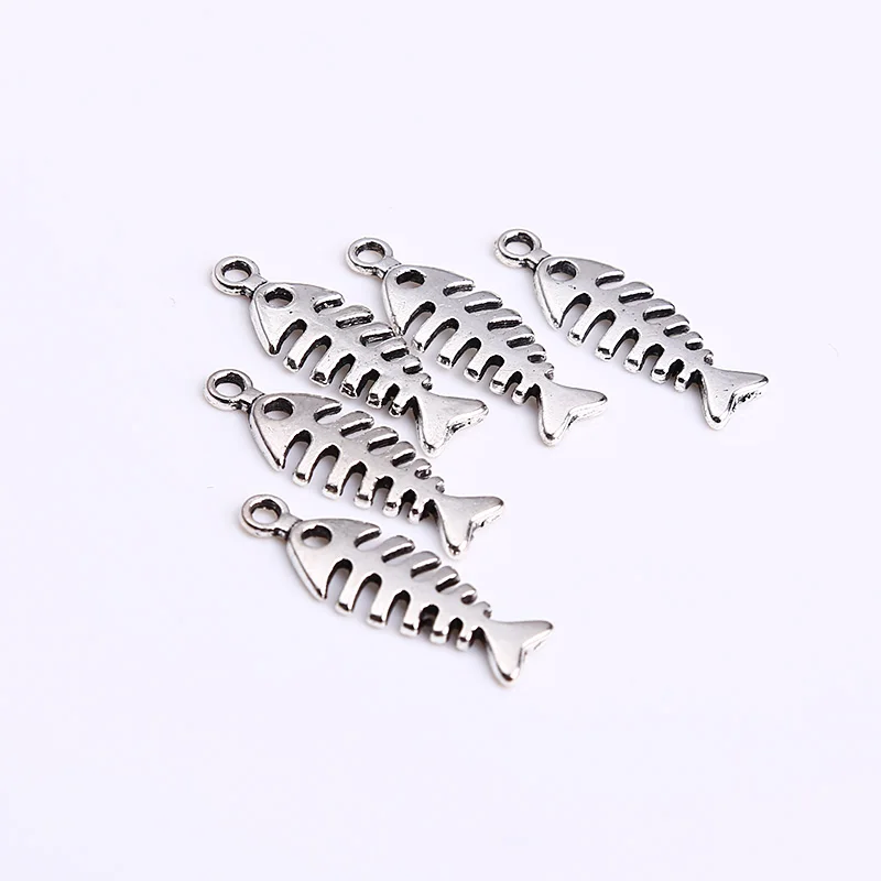

Antique Silver Zinc Alloy Small Fish Charms For Diy Jewelry Making Metal Animals Fish Pendant Charms Wholesale 60pcs C8929
