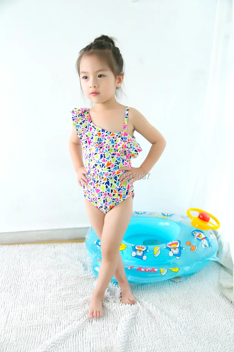 Novo Colorido Do Bebê Crianças Swimsuit Meninas