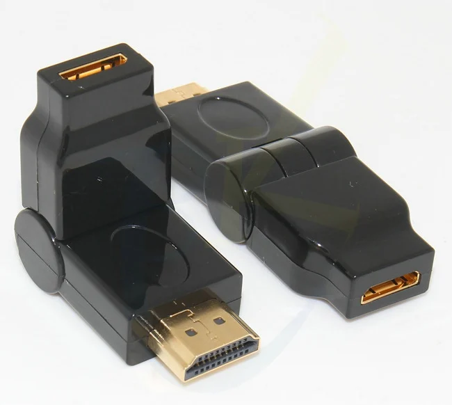 Бесплатная доставка 5 шт./лот HDMI штекер-HDMI мини гнездо Поворотный на 180 градусов