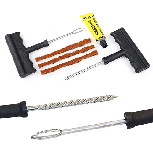 

New Arrival 6 Pcs/Set Auto Car Bike Tubeless Tire Tyre Puncture Plug Safety Repair Tool Kit