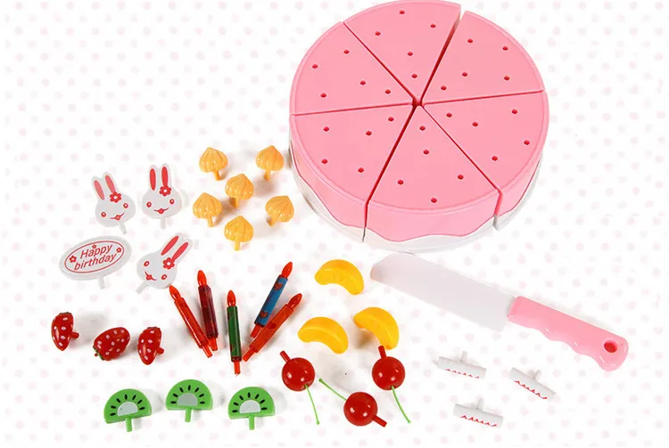 37 шт. классическая игрушка ролевые игры DIY кухонный набор еды игрушка вырезанная модель именинного торта кухонные игрушки дом игрушки для