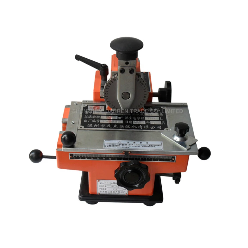 YL-360 полуавтоматическая ручная маркировочная машина, машина для кодирования алюминиевой маркировки, оборудование, принтер параметров этикеток