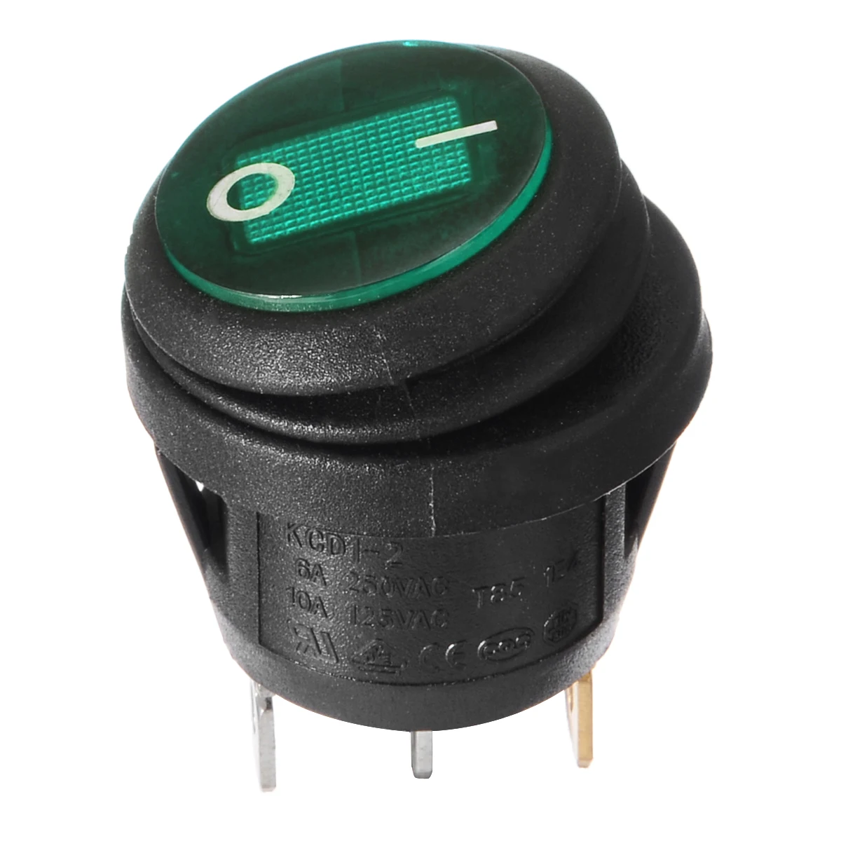 4pcs Red Blue Green Orange ON/OFF Round Rocker Toggle Switch LED Push Button Switch 3PIN 12V 12A