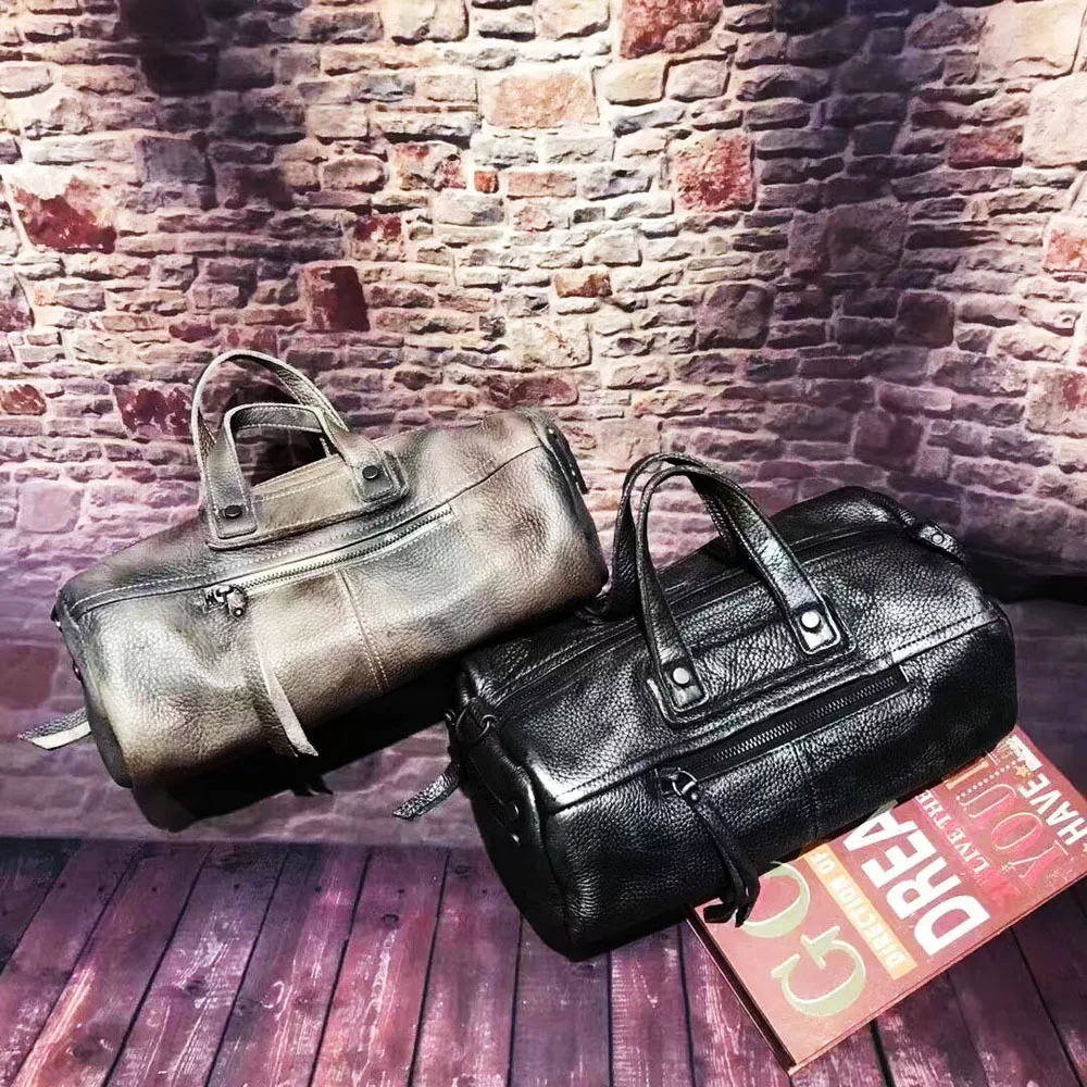 جلد البقر الجلود الرغيف الفرنسي حقيبة المرأة الفرنسية شيك خمر الأعلى مقبض حقيبة صغيرة جلد طبيعي حقيبة الإناث الرجعية حقيبة ساعي