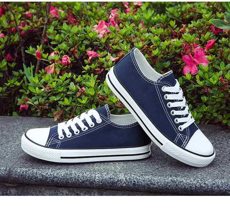 

Free Design School Students White Canvas Shoes Customize Outdoor fashion shoes