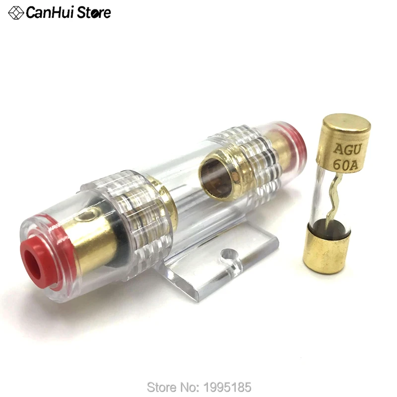 DC 12V Car Audio Refit Fuse Holder 8 Gauge 60A Car Stereo Audio Circuit