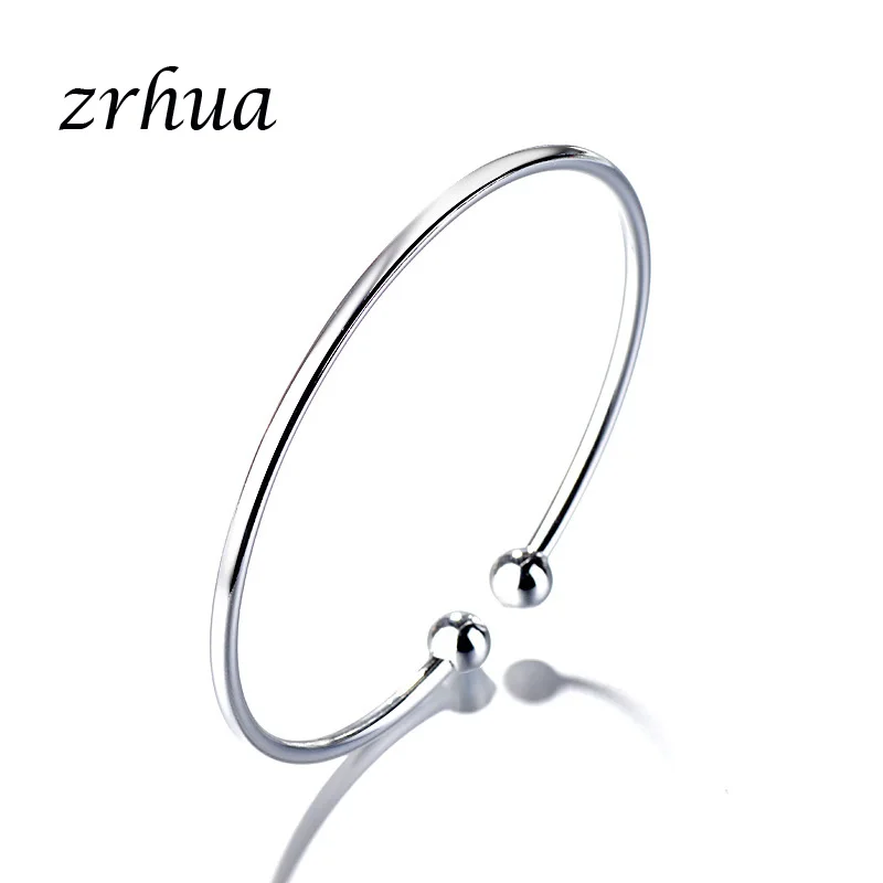 Винтажный Браслет ZRHUA из серебра 925 пробы браслеты для женщин и девушек