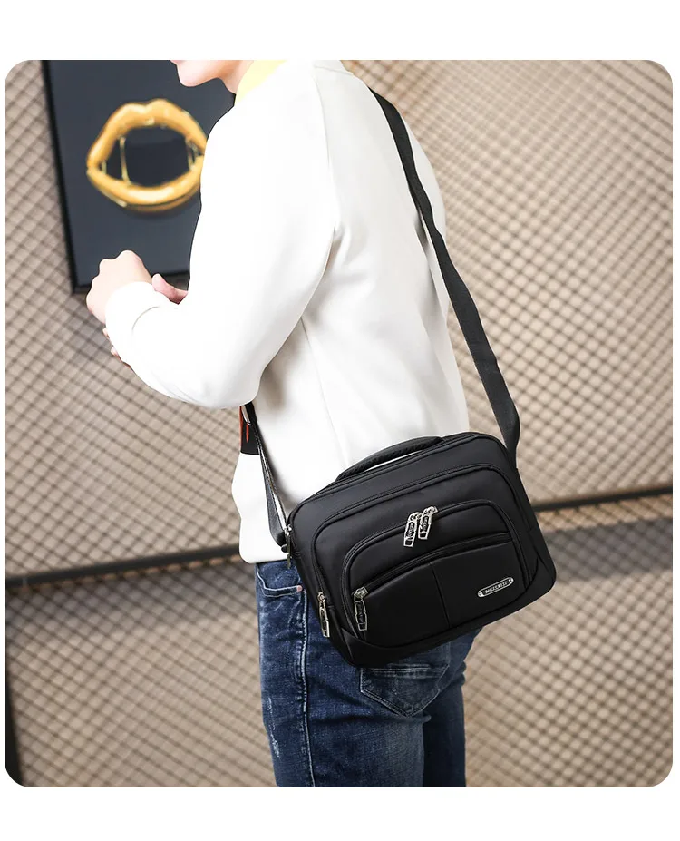 DECRJI Мужская модная оксфордская сумка через плечо, многофункциональная мужская сумка через плечо, большая Вместительная деловая сумка Bolsa Masculina