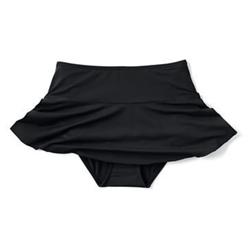 Black женские купальники черные синие Плавки Женские Купальные пляжные бикини юбка женские купальники плавки BKP006 - Цвет: Черный