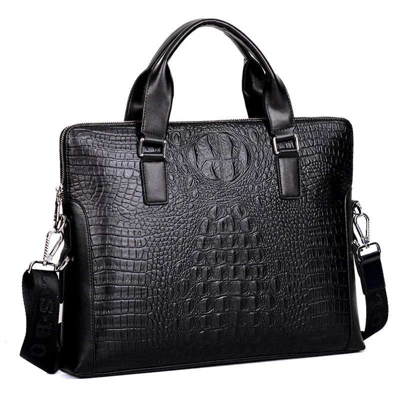 BAILILAOREN Brand New Business Men Bag tote high quality Crocodile