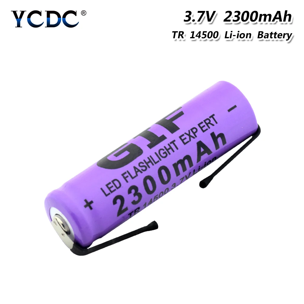

1/2/4 Pcs High Quality 3.7V 14500 2300mAh Lithium Li-ion Batteries Long Lasting 14500 Torch Flashlight Replacment Battery