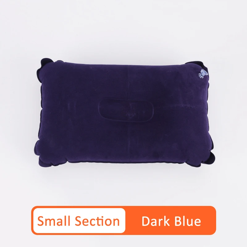7 цветов надувная дорожная складная подушка для шеи Мини Подушка для путешествий Сверхлегкая воздушная надувная подушка для отдыха на природе Спальный Мешок - Цвет: Small-Dark blue