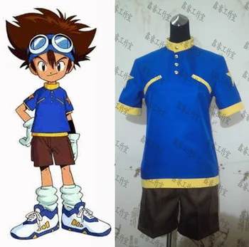 

Digimon Adventure Yagami Taichi Cosplay Costume top +pants+glove