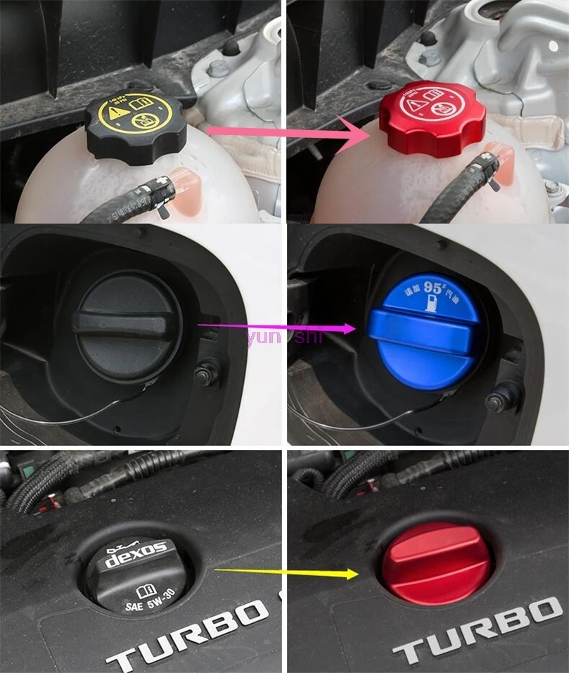 2 Color Metal Car Engine Oil Filler Cap Water Tank Inlet Cap Fuel Cover Car-styling For Cadillac XT5 ATSL Protect Accessories