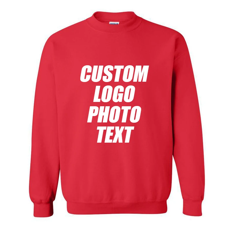 

Team Company Oversized O Neck Fleece Men Hoodies Sweatshirt Custom Logo Text Photo Printed Man Male Jumpers tracksuit Fall Tops