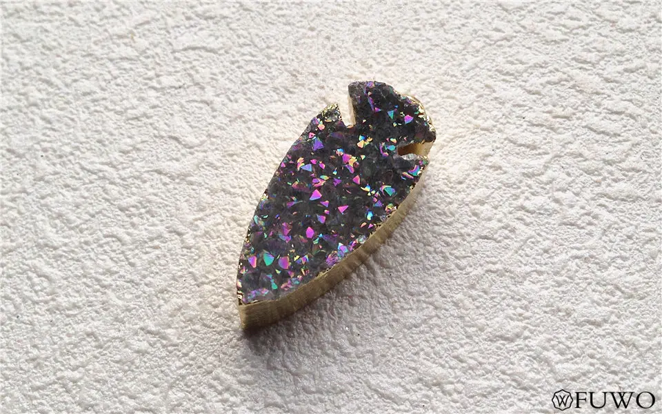 Angel Aura Quartz Druzy Pendant 6