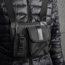New walkie talkie chest pocket pack backpack handset radio Holder Bag for GP340 CP040 BF UV-5R 888S two way radios carry case