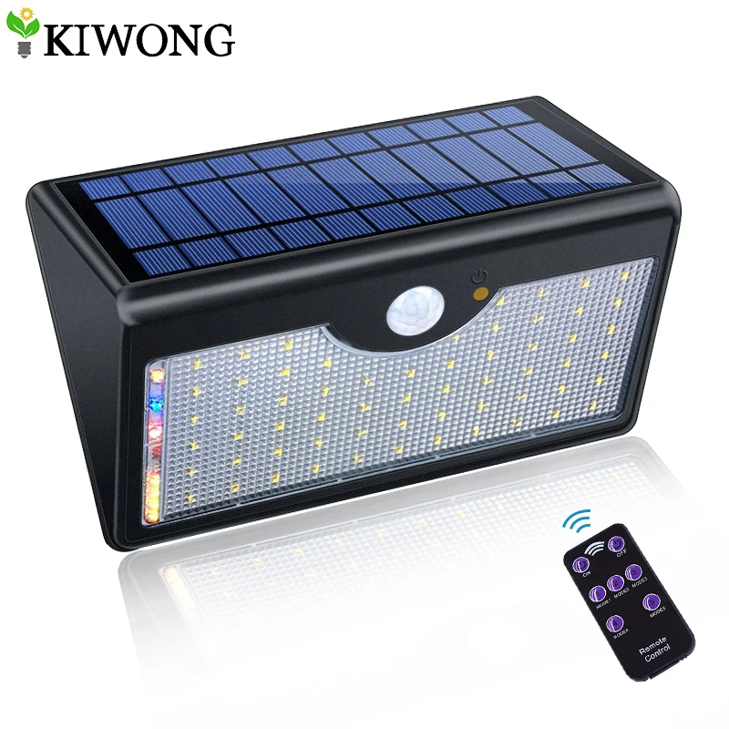 

60 LED Solar Light 1300lm Super Bright Upgraded Lamp Lights For Outdoor Wall Yard Garden With Five Modes In One Solar Lamps