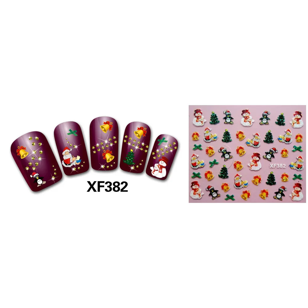 

Women's Christmas 3D Nail stickers WaterTransfer Sticker Nail Art 9.15