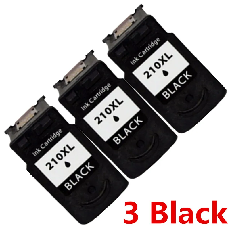 Восстановленные картриджи для Canon PG-210 XL PG-210XL PG 210 PG210 Pixma MP495 MX320 MX330 MX340 MX350 MX410 MX420 - Цвет: 3 Black