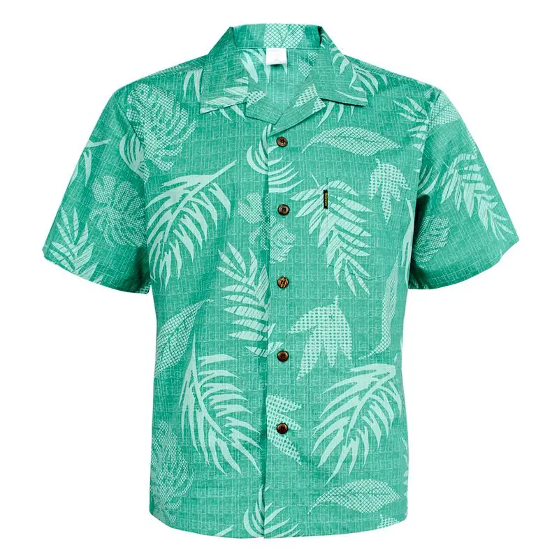 Новая летняя Гавайская Стильная мужская пляжная рубашка повседневная с коротким рукавом хлопок рубашки с принтом размера плюс гавайская рубашка A1726 - Цвет: Show as photo