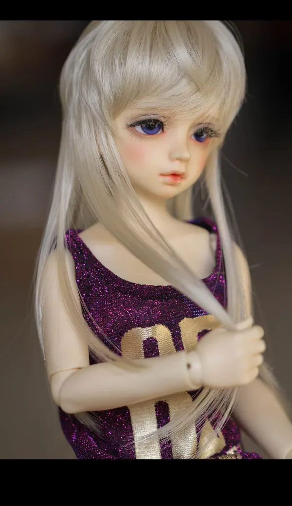 BJD doll wigs milk golden long hair wigs for 1/3 1/4 BJD DD SD MSD doll High temperature wire
