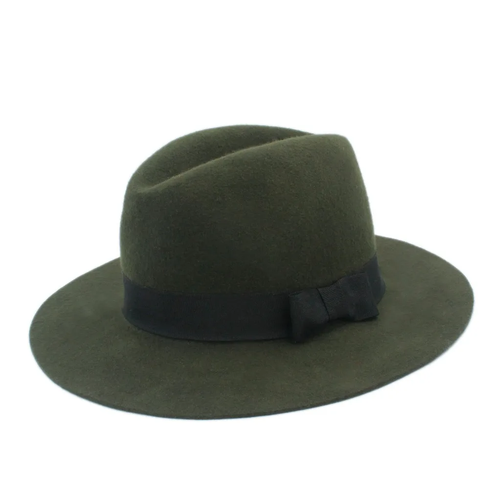 Шляпа Федора из 100% ной шерсти с широкими полями и бантом|hat fedora|fedora hat woolfedora straw |
