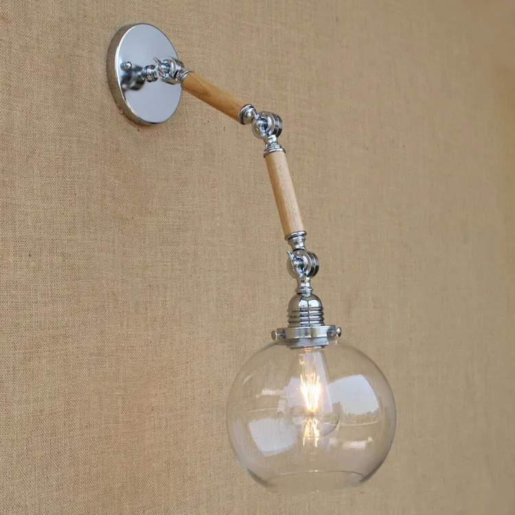 Wood Wall Sconces Antique Loft Industrial Wall Light Vintage Swing Long Arm Lamp Wood Wall Sconces Antique Loft Industrial Wall Light Vintage Swing Long Arm Lamp