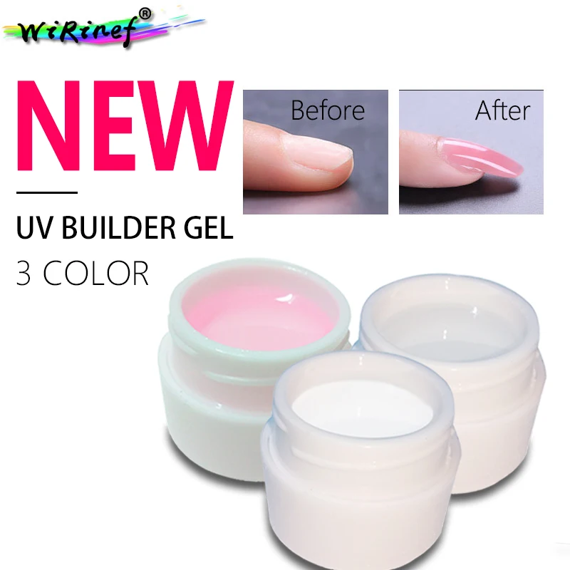 

WiRinef UV Build Gel Extension Nail Cover Pink Camouflage UV LED Gel Lacquer Nail Extend Building Glue