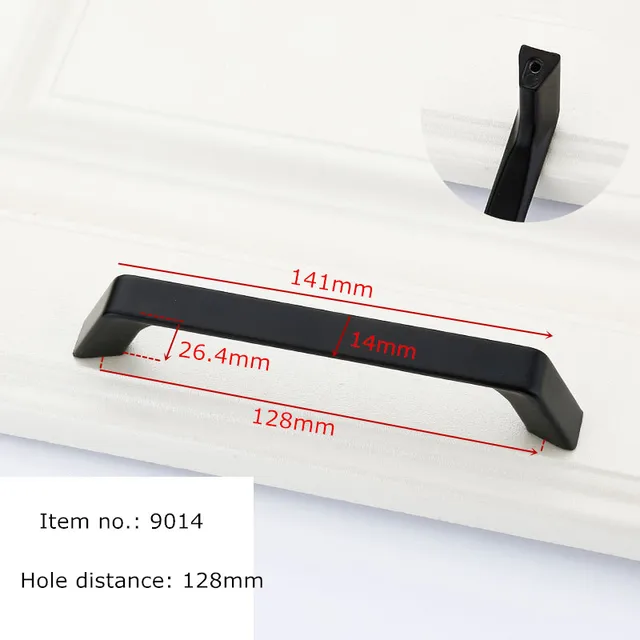 Black Handles for Furniture Cabinet Knobs and Handles Kitchen Handles Drawer Knobs Cabinet Pulls Cupboard Handles Knobs 9014-128