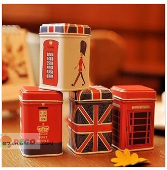 

(1pc/lot) Kawaii Cartoon London style metal storage box Stationery Holders(d-5683)