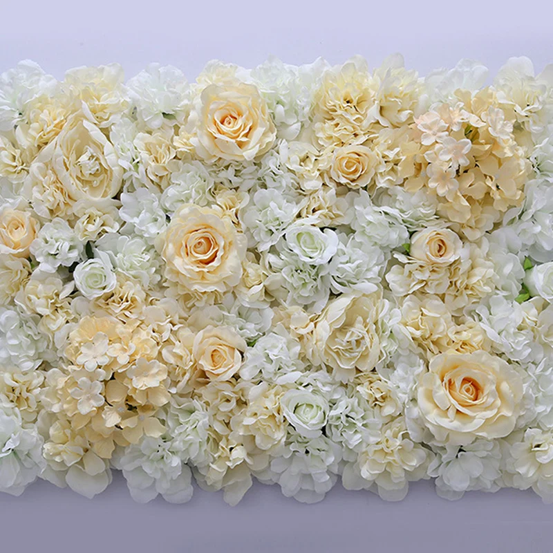 

40x60cm Silk Rose Flower Champagne Artificial Flower for Wedding Decoration Flower Wall Romantic Wedding Xmas Backdrop Decor
