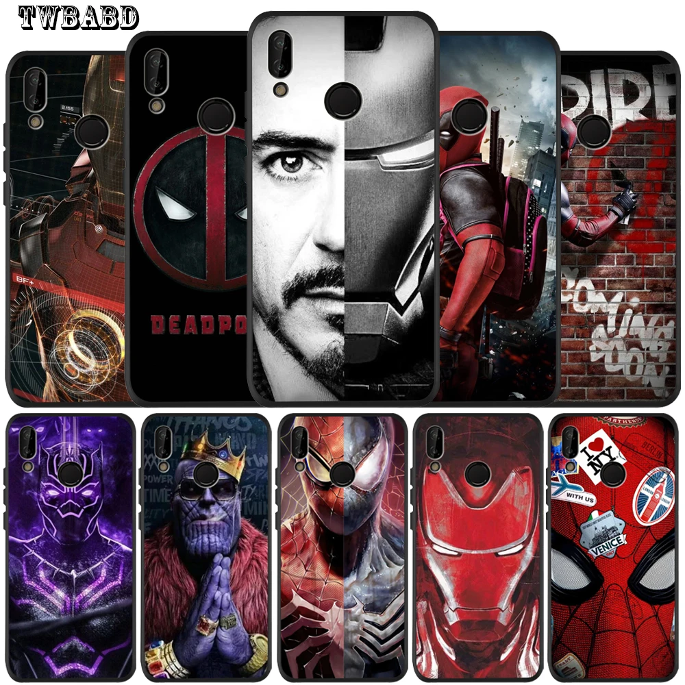 

For Cover Huawei P20 Lite P30 Pro P10 Lite P8Lite P9Lite 2017 Marvel Venom Deadpool Spiderman Soft Case for Huawei P Smart